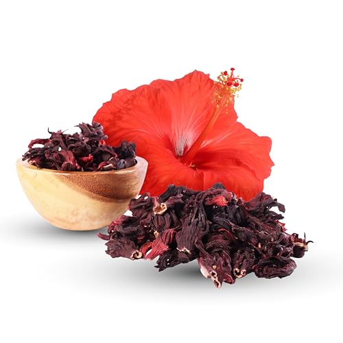 Image of Organic Raw Hibiscus Flower 30g | Dry Hibiscus Rosa-Sinensis Gudhal Ka Phool for Hair Growth, Hair Fall Control & Scalp Care | Natural Hair Mask, Face Pack for Skin Care | Pure Raw Form