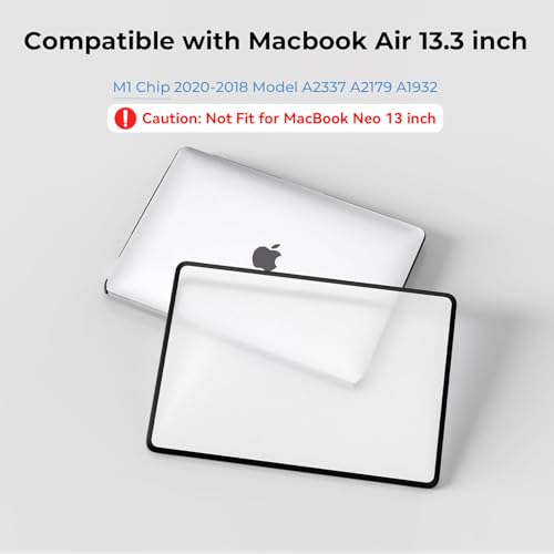 Image of BlueSwan Buleswan New Upgraded Macbook Air 13 Inch Case 2021 2020 M1 A2337 A2179 A1932,Anti-Cracking And Anti-Fingerprint Hard Shell Case,Tpu+Pc,Matte Surface,Clear