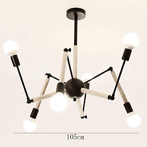 Lampe araignée créative en bois pour un éclairage atmosphérique simple - 5