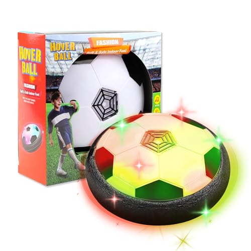 WTHODAM Lndoor Hovering Soccer Toy with LED Lights, Ideal Toy and Gift for Boys and Girls Aged 4, 5, 6, 7, 8, 9, 10, 11, and 12.
