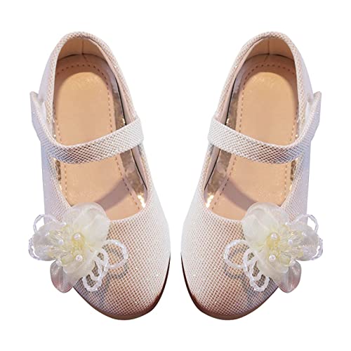 Baby Girls Sweet Flower Shoes Soft Soled Single Shoes Wedding Party Princess Shoes Dance Shoes Toddler Shoes