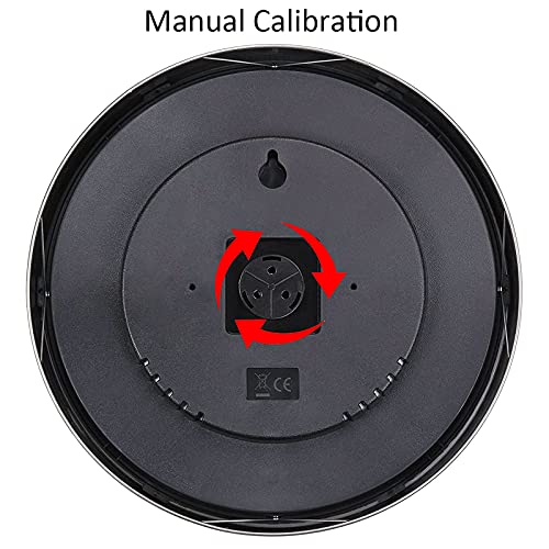 12" Outdoor Thermometer Large Numbers - Decorative Outdoor Thermometers For Patio, Wall Thermometer Hygrometer With Stainless Steel Enclosure, Battery Free Indoor Outdoor Thermometer Wireless #TOP4