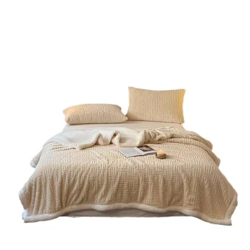 Double Layer Blanket Thickened Carved Multi-Functional Leisure Cover Blanket(H,150 * 200 cm)