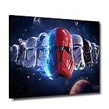 Movie Canvas Posters - Storm Trooper Wall Art Poster Framed & Stretched Artwork Star Fans Painting Decoration for Interior Wall Decor Ready to Hang in Living Room Bedroom (SW-1, 12 X 18 Inches) -  ZHONGYUTONG