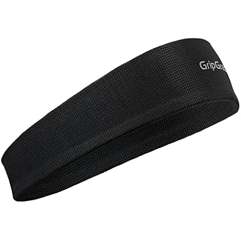 GripGrab Lightweight Summer Under-Helmet Cycling Sweatband - Moisture Wicking Sports Headband - Black, White, Onesize (54-63 cm//21-25 inch head circumference) Cover