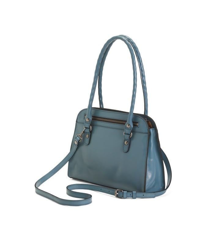 Patricia Nash Calvi Square Satchel (Safflower Blue)