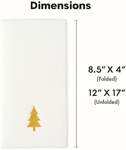Miniatura 4 de By Madee: Paquete de 50 servilletas navideñas de papel prémium para cena o toallas de mano de Navidad para baño, elegantes servilletas navideñas