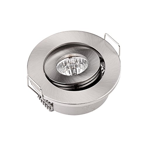 Image of Pack of 10 3W COB LED Downlights Kit Under Cabinet Recessed Ceiling Light Fixture with Adjustable Eyeball + Driver 3000K