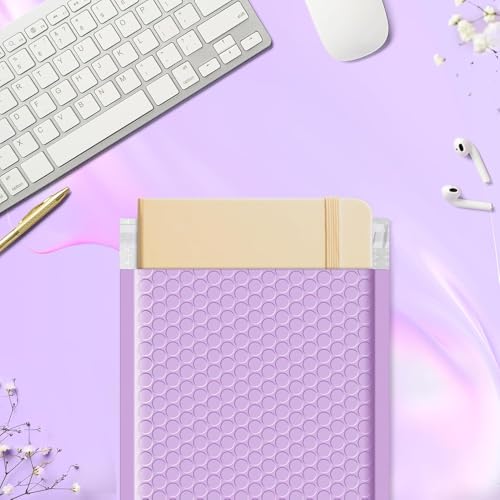 Image of Fuxury Bubble Mailers 6x10 inch 600 Pack Lavender Bubble Shipping Envelopes | Usable Size 6x9 inch #0 Cute Bubble Padded Mailer Thick Padded Envelopes for Mailing Jewelry,Makeup, Bulk
