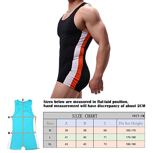YUFEIDA Body masculino atlético para torcedores slim fit, collant de luta livre com camadas de base