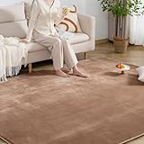 Keusnix ラグ カーペット 低反発 ラグマット 極厚25mm 絨毯 厚手 2畳 180x180cm 滑り止め付 抗菌・防ダニ加工 オールシーズン快適 リビングマット ふわっと手触り じゅうたん こたつマット 床暖房・ホットカーペット対応 モカ