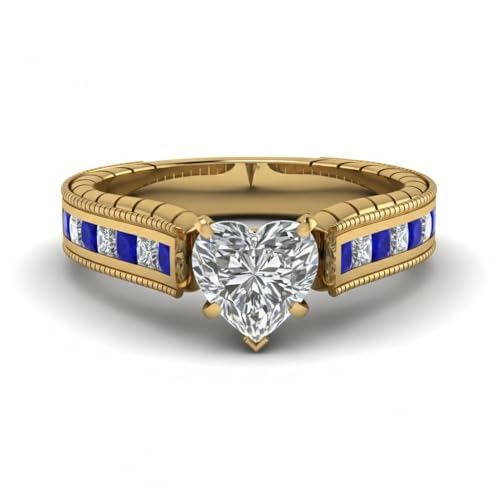 Bague en diamant plaqué or jaune ajustable du 47 au 70