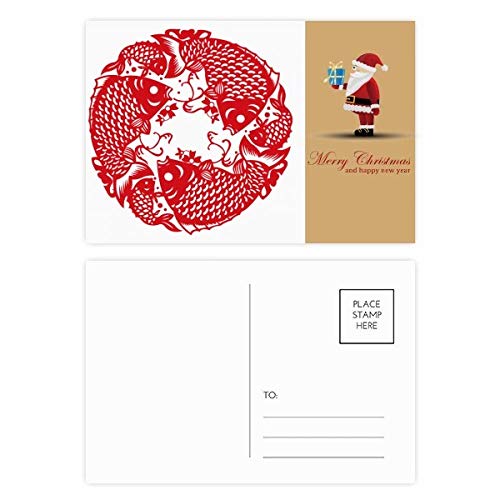 Cartes postales Père Noël à découper en papier de qualité supérieure (lot de 20 pièces)