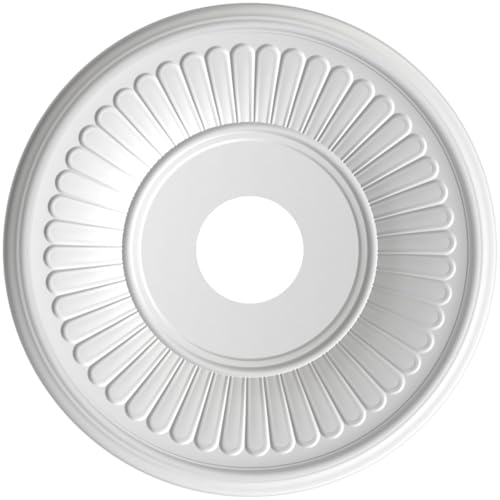 Image of 16 inchOD x 3 1 /2 inchID x 1 inchP Berkshire Thermoformed PVC Ceiling Medallion (Fits Canopies up to 7 inch), Metallic Black Night