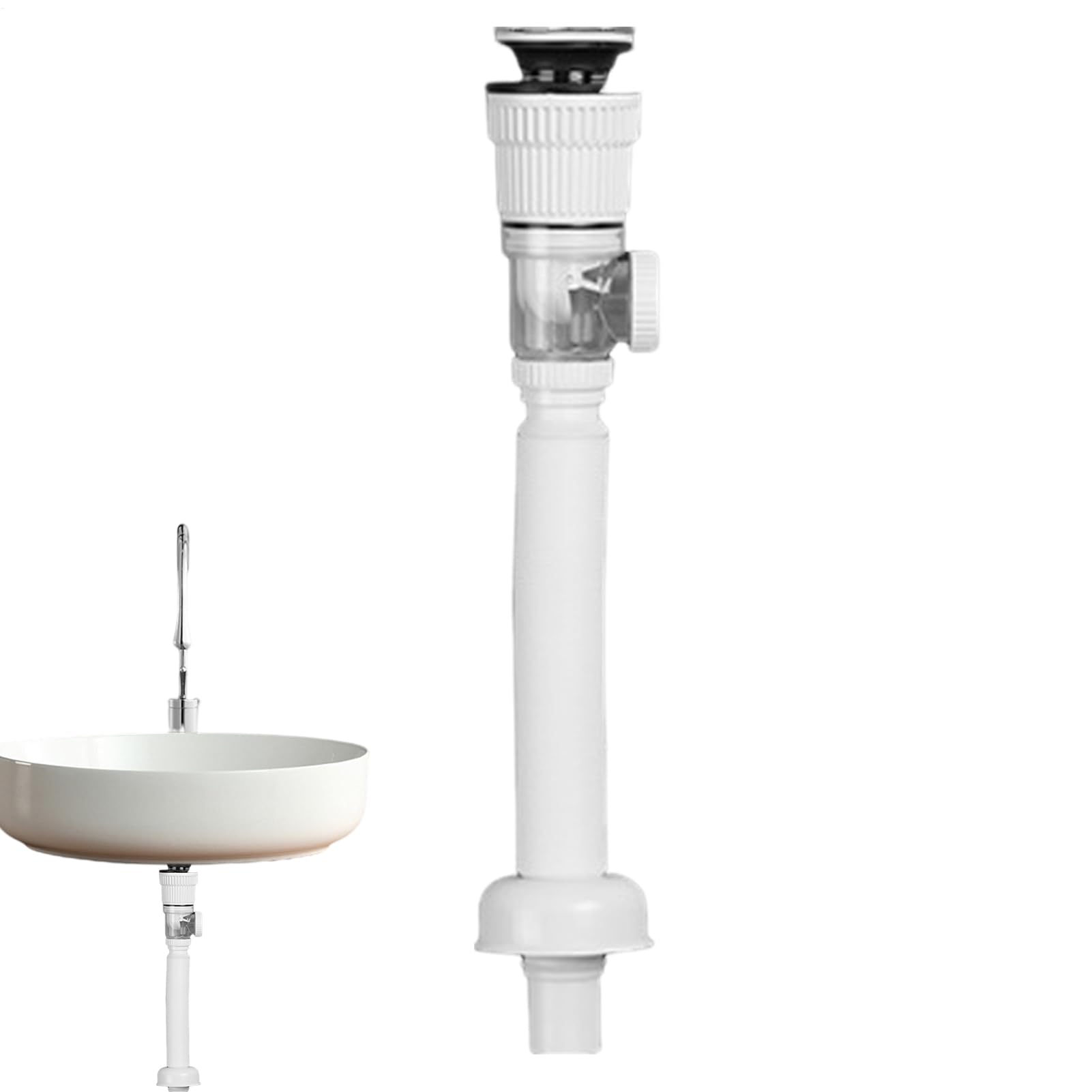 Kit de drainage de cuisine et salle de bain : kit de vidange flexible en polymère renforcé