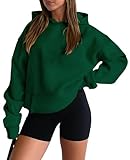 onlypuff Green Sweatshirt Women Basic Hoodies Long Sleeve Kangaroo Pockets Sports Tops S