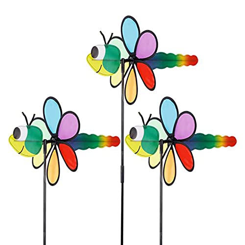 1 Pcs Dragonfly Garden Decor Wind Spinner Outdoor Plastic Large Dragonfly Pinwheel Decorative Spring Outdoor Decor Windmills For The Yard Garden Stakes Lawn #TOP18