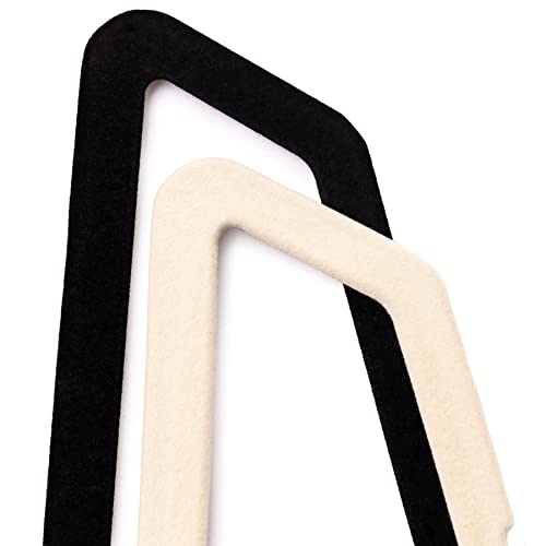 Closetry, Extra Sturdy Hangers, Velvet Hangers, (50/30 Pack) Non-Slip Hanger, Strap Holder Notch, Belt, Tie, And Scarf Loop, Suit Hanger, Dress Hanger, Shirt Hanger, Coat Hanger, Black/Ivory, #TOP3