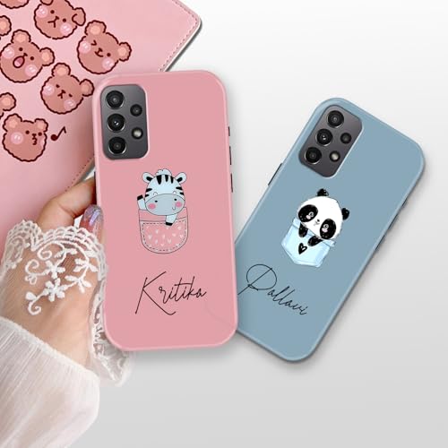 Image of COLORflow Back Cover Compatible with Samsung Galaxy A23 4G / A23 5G | Cute Pocket Cartoons Color Customized | Glossy Armoured Bumper with Camera Protection Back Cover