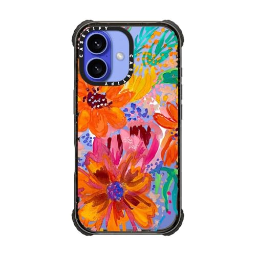 Coque iPhone 16 Magsafe CASETiFY EttaVee résistante antichoc fleurs - 3