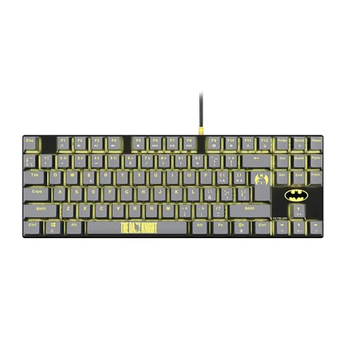 FRTEC - Teclado Mecánico Gaming con Cable TKL, Batman Accesorios PC Gaming Licencia Oficial (Batman Teclado)