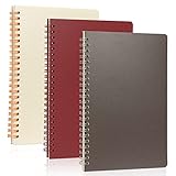 Skycase 3 Stück A5 Spiral Notizbuch,Spiralblock Notizbücher,Notizblock mit Spiralbindung,A5 liniert Tagebuch,Ringbuch Notizblock für Memos Büro Schule,160 Seiten/80 Blatt,210x155mm(Linie),Rot