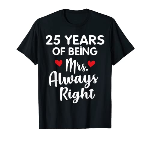 Regalo de boda 25 para mujer Camiseta