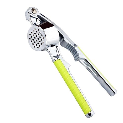 Stainless Steel Garlic Press Or Presser/Walnut Opener/Fani Nut Opener With Non-Slip Grip Handle/Heavy Duty Shell Opener Kitchen Accessories Portable Zinc Alloy #TOP21