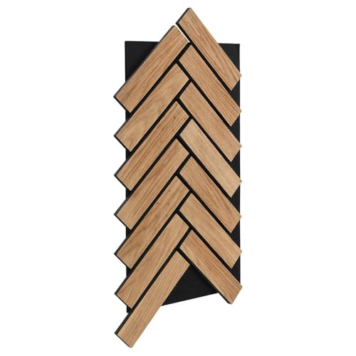 Home Deluxe - Akustikpaneel Fischgrätenoptik Oiled Oak 80 x 40 cm I Schallschutzpaneel Akustikplatten Wandpaneel