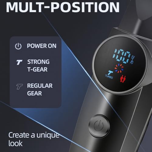 Hair Clippers,Ball Trimmer Pubic Hair Groomer Cordless Rechargeable Hair Clippers with LED Lighting Portable Body Grooming Travel for Him Dad（Black） — view 3