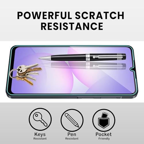 Image of FIRST MART Gorilla Tempered Glass Compatible For Samsung Galaxy A07 and Samsung M07 (6.7 Inches) With Full Screen Coverage and Easy Installation Kit| Edge-To-Edge Protector|Black