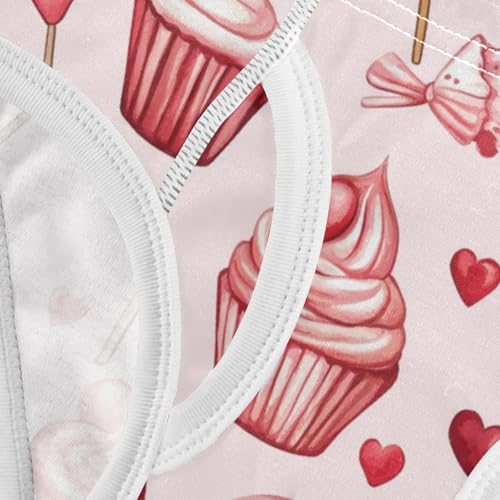 Wusikd Cupcakes Boys' Underwear Cotton Hearts Boys Briefs Soft Toddler Underwear 2T 5