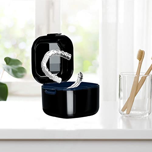 Whoobell Denture Cup，Retainer Case,Cute Night Mouth Guard Box Holder, Storage Soak Container #TOP6