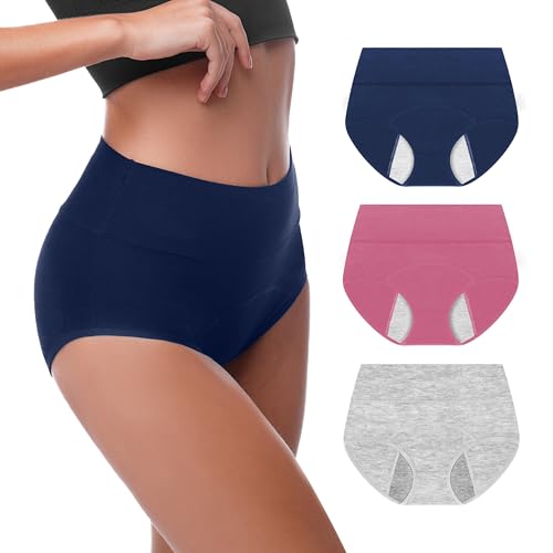 Sous-vêtements menstruels Walifrey : culotte coton taille haute anti-fuite post-partum