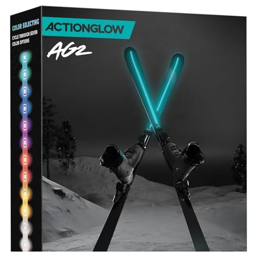 ActionGlow LED Ski Lighting System (AG2) | 7 Color Modes, 100% Waterproof, Super Bright, Visible from Over a Half Mile, Easy 5 Minute Install