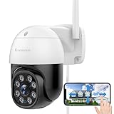 Kcomotee Security Camera Outdoor, Surveillance & Security Cameras,Outdoor Cameras for Home Security,WiFi Security Camera, Front Door Camera,Waterproof, Night Vision, Two-Way Audio, Motion Detection