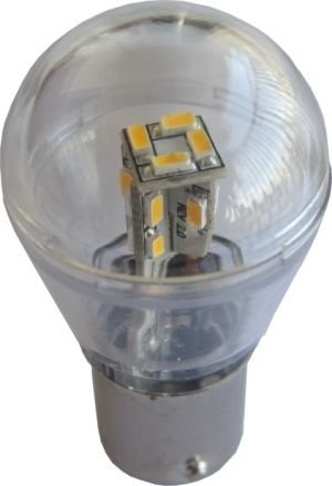 Pack of TWO (2), LED 12V White Omni Bulb BA15S Waterproof Clear Cover