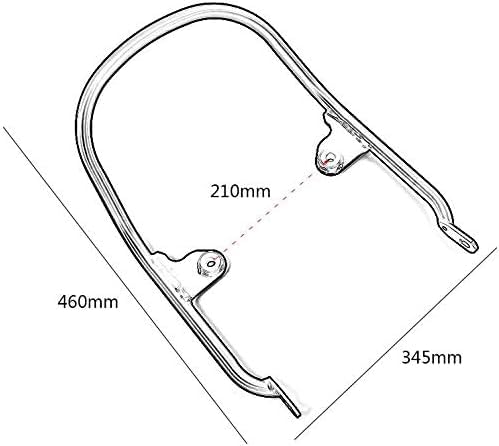 Motorrad Stahl Beifahrer Griffe Kompatibel mit Z900RS Z900 RS ABS SE Cafe 2018 2019 2020 2021 2022 2023 2024, Hintersitz Beifahrer Haltegriff Seitenhandlauf Hinterer Griff (Chrom)