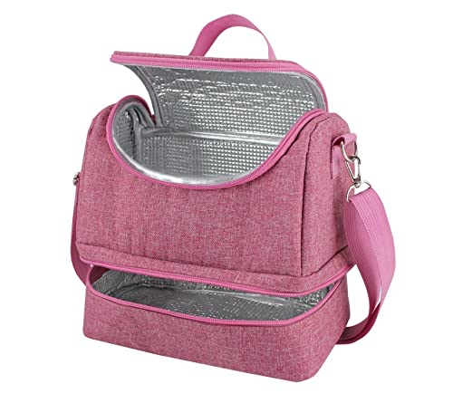 Bolsa Térmica + Marmita + Copo + Porta Talher Kit 4 Peças Concept Jacki Design / Rosa