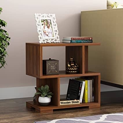 Image of TAKME Lakdi Wooden & Laminated Board Top Side Table for Home and Offices Engineered Wood .Lakdi Wooden & Laminated Board Top Office Computer Table for Home and Offices Engineered Wood