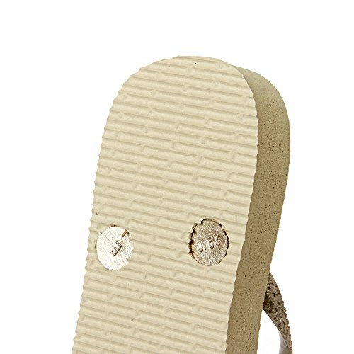 Chinelo Slim, Havaianas, Meninas, Areia/Dourado Claro, 25/26
