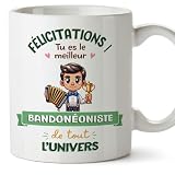  MUGFFINS Tazas para BANDONEONISTA hombre - En Francés - Meilleur Univers Trophée - 11 oz / 330 ml - Regalo original y divertido