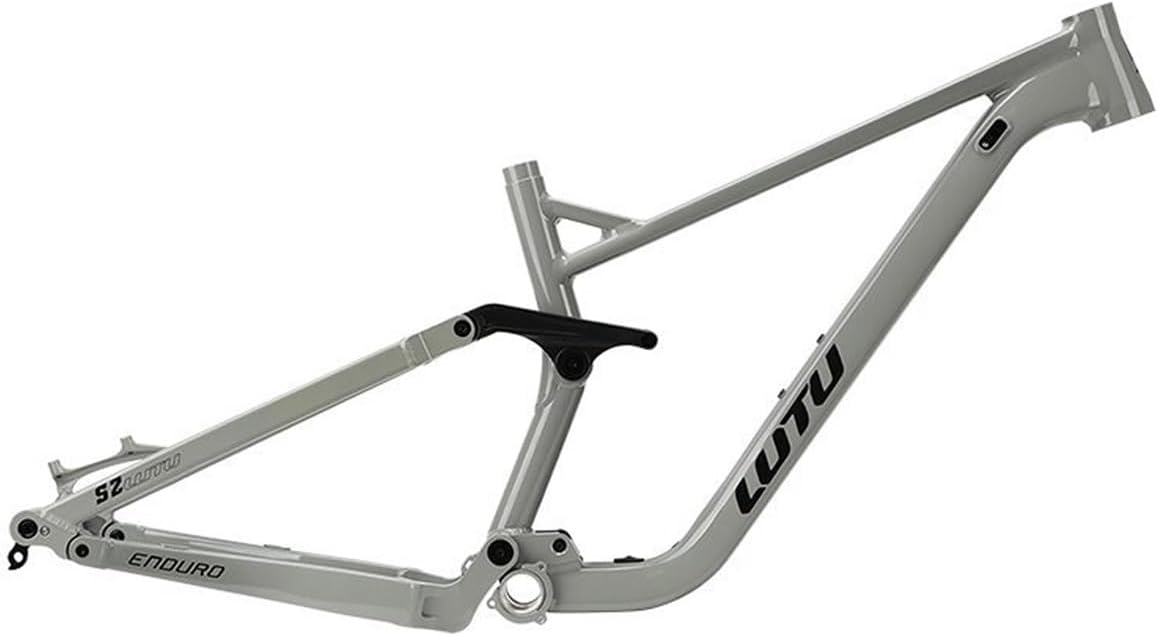27.5/29er Full Suspension Boost Mountain Bike Frame Travel 130mm Aluminum Alloy Disc Brake Bikes Frame XC Soft Tail Enduro Frame Thru-Axle 12 * 148mm(Yellow,L 27.5")