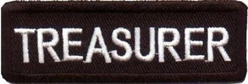 TREASURER Embroidered Biker Motorcycle MC Club Officer NEW Vest Patch PAT-1842