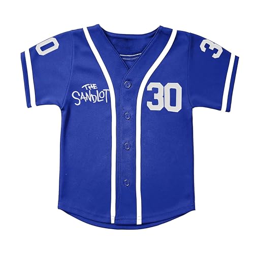 Camiseta de beisebol infantil The Sandlot Benny The Jet Rodriguez #30 Movie Stitched Baseball Shirt
