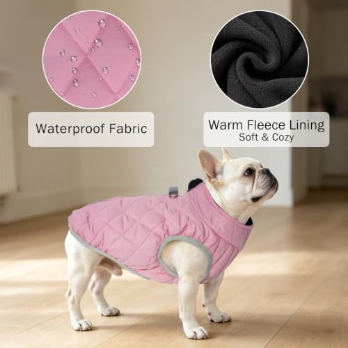 Image of SCENEREAL Winter Dog Vest Coat with Harness Built in