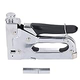 Manuelle 3-in-1-Heftpistole und Brad-Nagler für D-Typ-U-Typ- und Brad-Nägel – 100-teiliges Handheftgerät mit Tiefenverstellung für Holzbearbeitung, Verpackung, Möbel und Dekoration