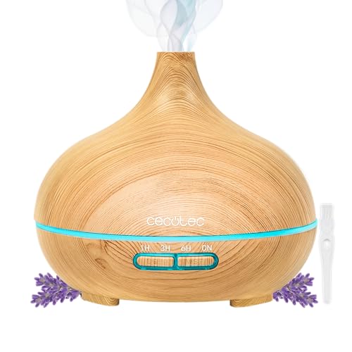 Cecotec Humidificador Ultrasónico - Difusor de Aromas Eléctrico Pure Aroma 300 Yang Extra. Depósito de 300ml, 7 Colores LED con Control Manual o Automático, Temporizador 6h, Cobertura 15m²
