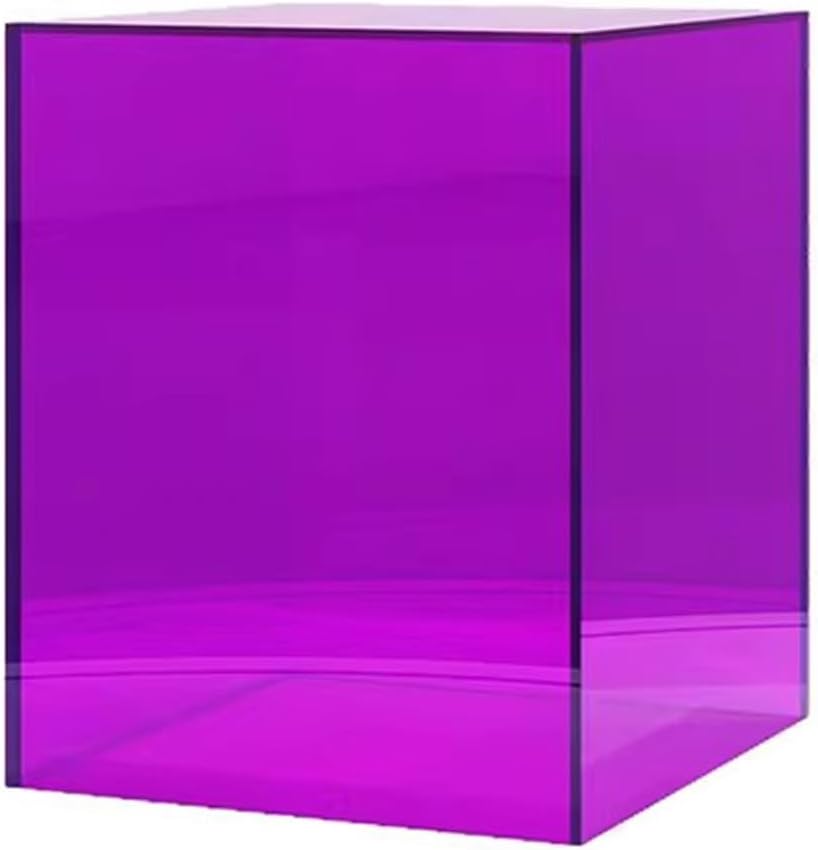XPLKQXE Acrylic Display Pedestal, Clothing Store Window Display Stand, Boutique Display Riser, Retail Display Platform, Fashion Store Display Block(Red,35x35x90cm)