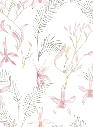 myforHD Tapete Selbstklebende Fototapete Wandpapier Blume Folie Dekorfolie Möbelfolie Klebefolie Pflanzen Laub Blumen Design Vintage Wanddeko Wandtapete Wohnzimmer Schlafzimmer